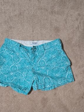 Old Navy Turquoise Floral-Print Women's Shorts